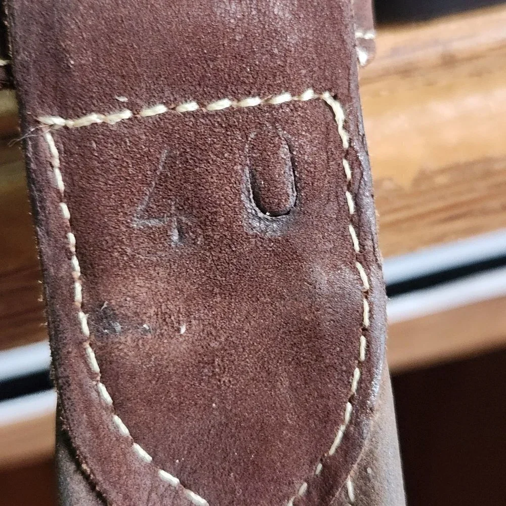 Vintage Embroidered Suede Unique Belt Size 40